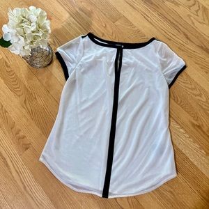 Small Worthington sheer black and white blouse